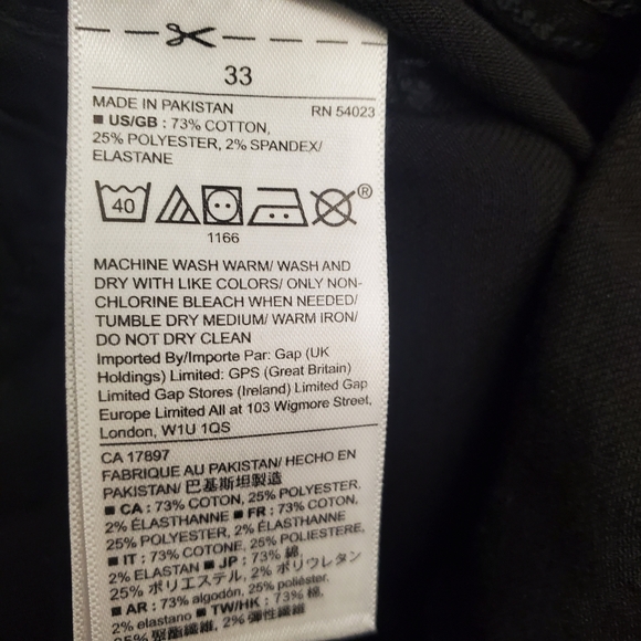 NWT Gap Denim Black Mid Rise Legging Jeans J117 - Picture 8 of 8